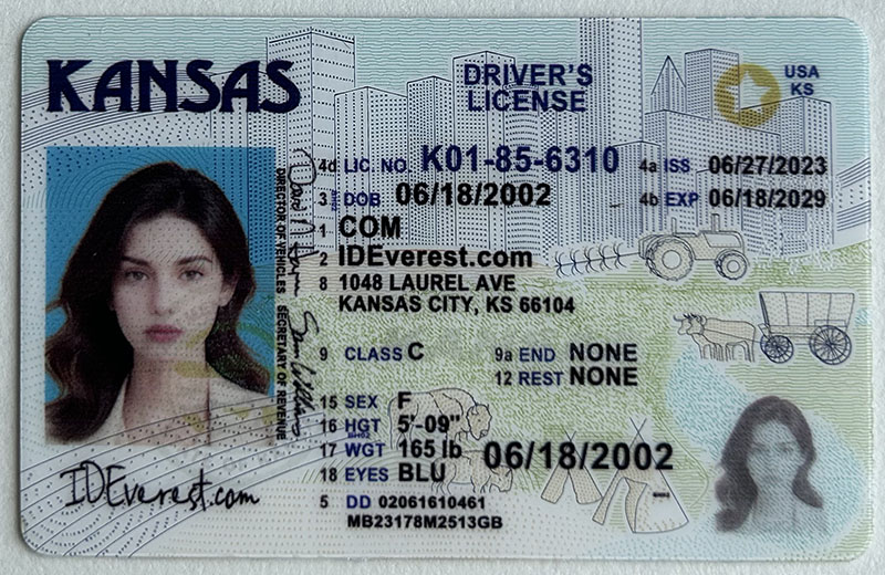 Authentic Scannable Kansas Fake ID