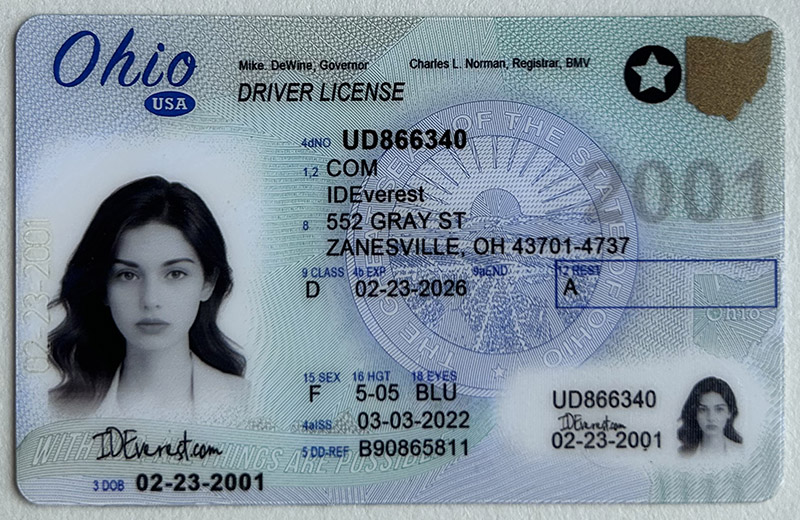 Authentic Scannable Ohio Fake ID