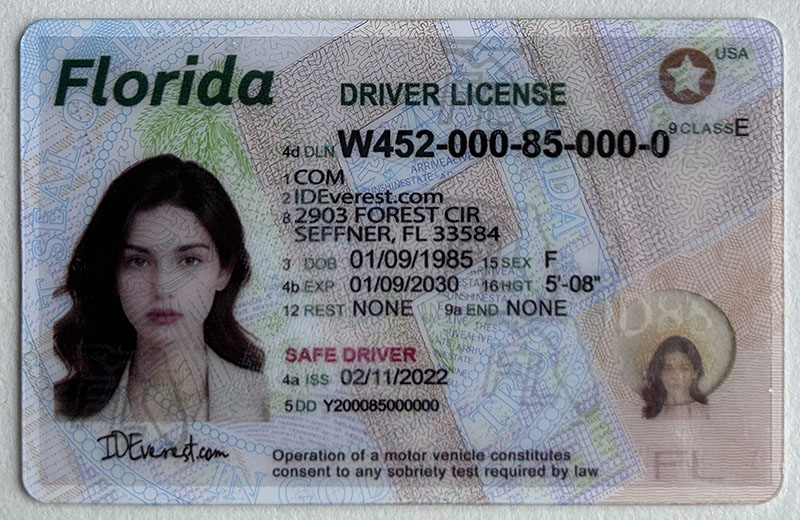 Authentic Scannable Florida Fake ID